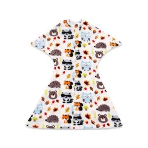 Kids Sleep Sack with Animal Print - White and Multicolor